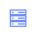 blue data center icon