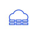 blue public cloud icon