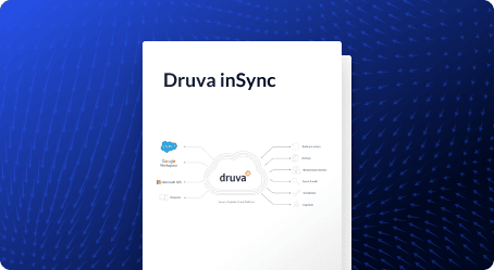 Druva inSync datasheet