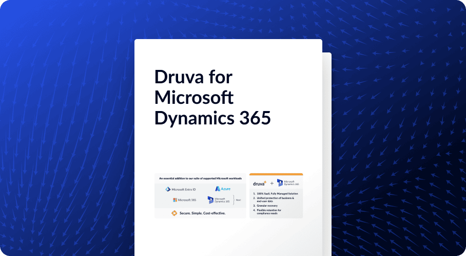 Druva for Microsoft Dynamics 365